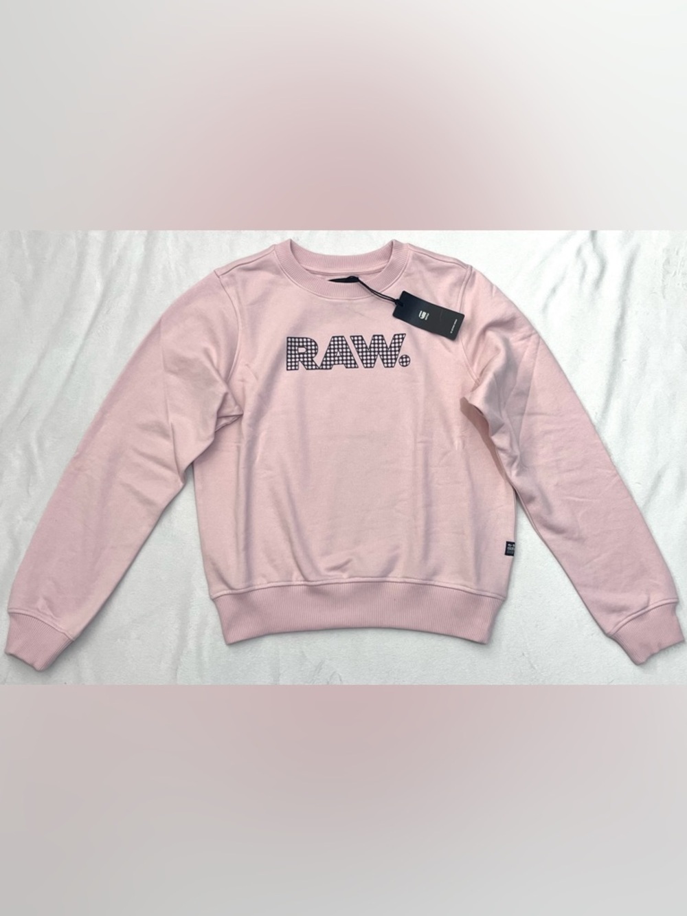 G-Star RAW Anglaise Graphic Light Pink Crewneck Sweatshirt Women’s Size XS